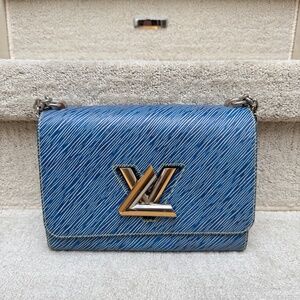 Louis Vuitton Epi Twist Shoulder Bag in light Denim PM